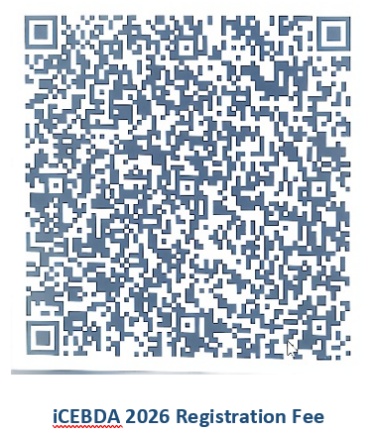 QR code for paying the iCEBDA 2026 registration fee in CNY